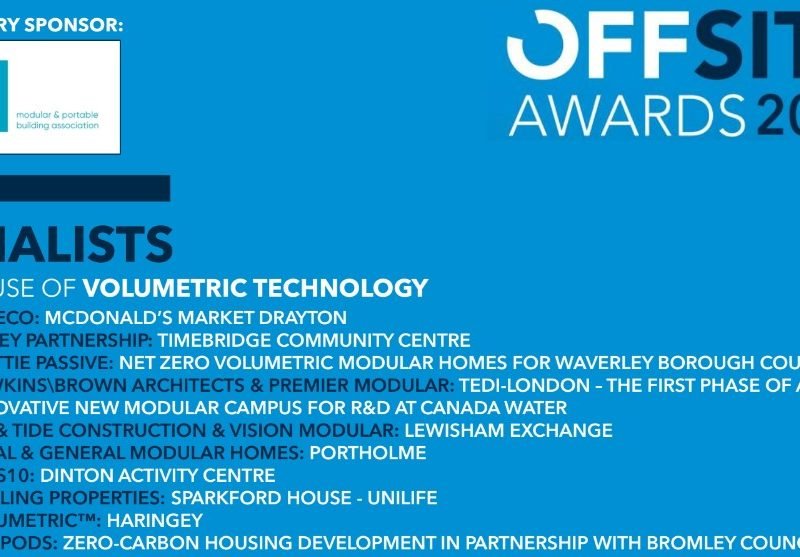Stelling Properties proud to be announced as a finalist for the Offsite Awards 2022
