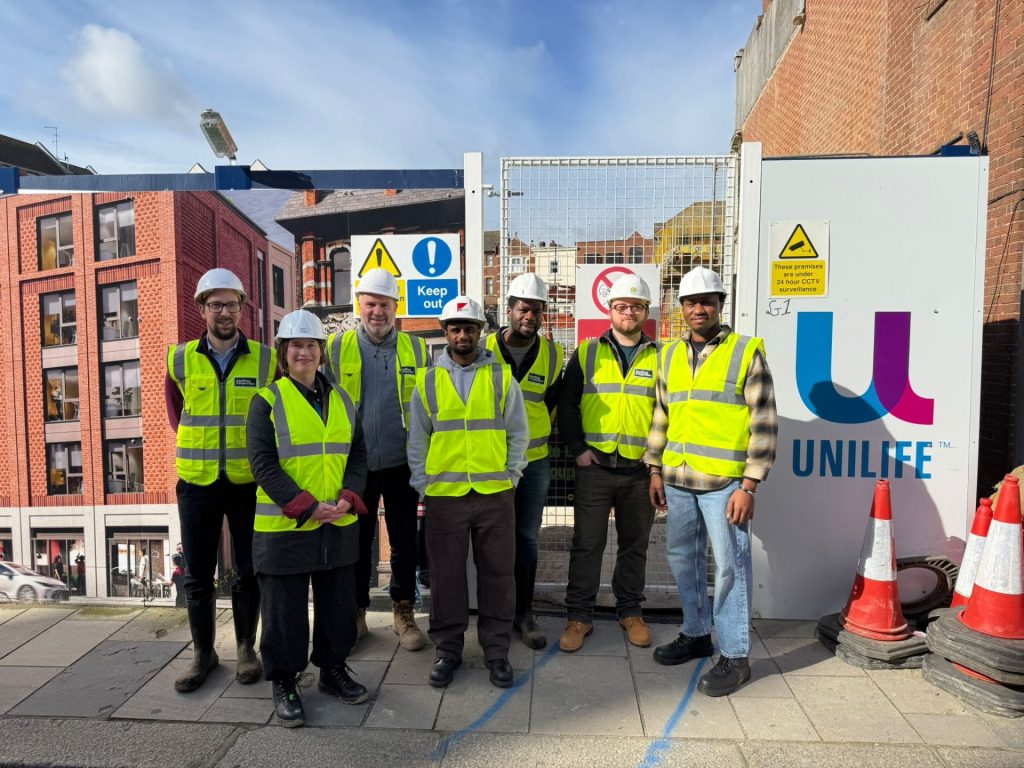 Portsmouth University students visit Stelling Properties’ latest modular construction project in Southampton